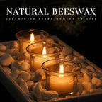 TELOSMA 36 Count Beeswax tealight Candles Bulk - Natural Scent and Smokeless - Gift Packing