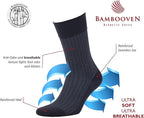 Men’s Lightweight Dress and Trouser Socks – Rayon Made From Bamboo, Odor Free & Breathable(3 or 8 pairs + Gift box)