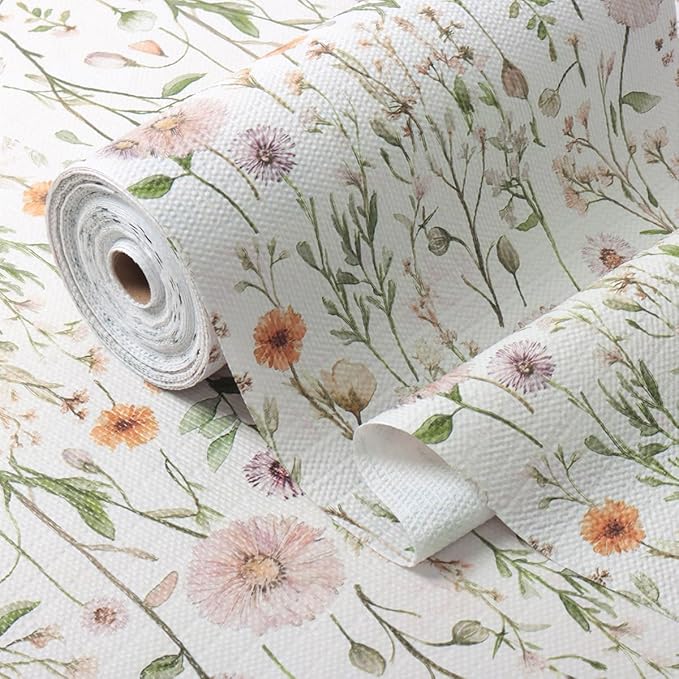 Drawer and Shelf Liner for Kitchen Cabinets Non Adhesive Drawer Liners Floral Cabinet Liner Strong Grip Non Slip Shelf Liners Waterproof Kitchen Shelves Cupboard Liner Easy to Clean 15.7IN x 10FT