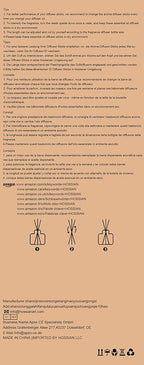 HOSSIAN Reed Diffuser Sticks - Reed diffusers-Reed Sticks -Diffuser Glass Bottles-Diffuser Refills- Natural Rattan Wood Replacement for Aroma Fragrance (7.87" *3.5mm Black and Beige)