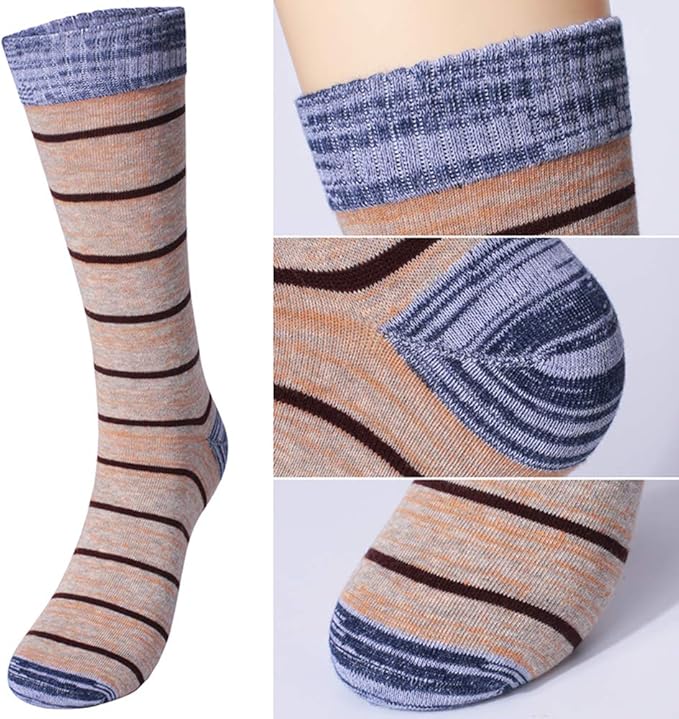 HHX YONLEE Dress Socks 5/6/10 Pairs Crew Argyle Colorful Cotton Novelty Casual Happy Fun