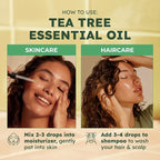 KUKKA Tea Tree Essential Oils - 4 Fl Oz - for Hair, Skin, Diffuser, Aromatherapy & DIY Soap Making Scent