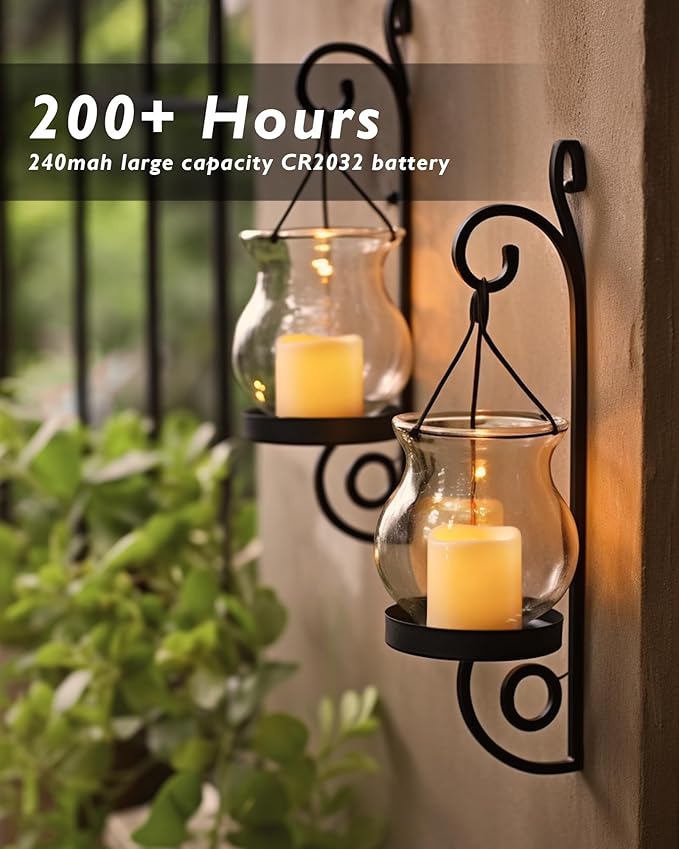 Homemory Flickering Flameless LED Tealight Candles, 12PCS Battery Operated, Realistic Electric for Easter, Wedding, Table