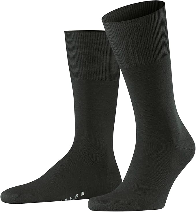 FALKE Men's Airport Dress Socks, Premium Merino Wool Cotton Blend, Sustainable Luxury, Eco-Friendly Business Casual, 1 Pair