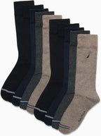 Nautica Mens Dress Socks - 10 Pack Breathable Stretch Crew-Length Work Socks for Men for Business Formal Wear (Sizes: 6-12.5)