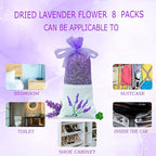 8 Packs French Lavender Sachets for Drawers and Closets Fresh Scents, Home Fragrance Sachet Sleep, Purple Sachets