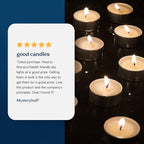 GoodLight Unscented Vegan and Paraffin-Free Tea Light Candles (400 Candles)