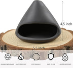 Ceramic Palo Santo Burner, Mini Chimney Incense Holder with Ash Catcher, Aromatherapy Meditation Home Decor for Anxiety Relief, Black