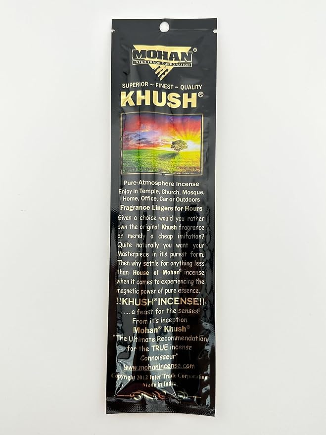 Mohan Incense Khush Scent, 1 lb, Pack of 25
