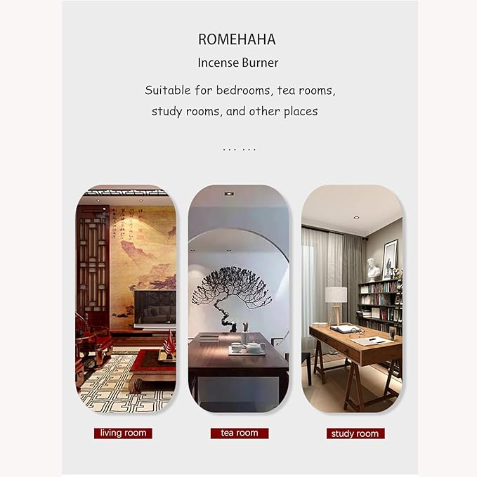 Skull Backflow Incense Burner Ceramic Holder with 45 Cones - Waterfall Smoke Aromatherapy Decor for Home, Yoga, Meditation - Unique Gift for Halloween, Gothic Decor (6.5" H)