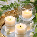 Blossom Jasmine Highly Scented Tea Lights Candles 36 Pack, 4 Hours Natural Palm Tea Candles Bulk for Home Scented, Small Tealight Votives for Home Aromatherapy, Baby Shower Favors