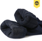 WANDER Mens Dress Socks Double Needle Rib Cotton Solid Premium Socks Lightweight Classic Business Socks 6/8 Pairs 7-12/13-15