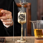 Antique Golden Magpie Lantern Incense Burner, Multi-Use Decorative Incense Holder, Elegant Zinc Alloy Craftwork, Ideal for Meditation, Relaxation, and Home Decor (Golden Crane)