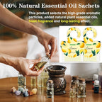 15 Packs Lemon Scented Sachets Bag for Drawers and Closets, Air Freshener for Home Fragrance Sachet, Long-Lasting Hanging Closet Deodorizer Smell Goods for House