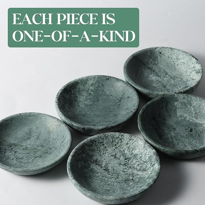 Koville Natural Green Marble Incense Holder, Upgraded 6" Incense Holders for Sticks, Sturdy Incense Burner Ash Catcher, Ideal for Meditation, Relaxing, Easy to Clean