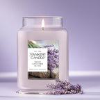 Yankee Candle, Dried Lavender & Oak Fall Scented Candle, 22oz Large Jar with up to 150 Hour Burn Time