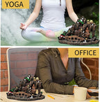 Mountain Waterfall Incense Burner，Backfall Incense Holder River, Incense Falls Meditation Decor for Room with Upgrade Incense Cones and Accessories (Buddha)