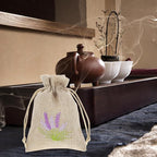Homoyoyo 10pcs Empty Sachet Bags Drawstring Lavender Flowers Bags Dried Lavender Scented Pouches 10 * 14cm