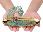 Jovivi Crystal Incense Holder for Sticks, Green Aventurine Healing Crystal Stone Money Tree Buddha Statue Set Incense Burner, Incense Trays for Wealth, Good Luck,Yoga Meditation Home Decor