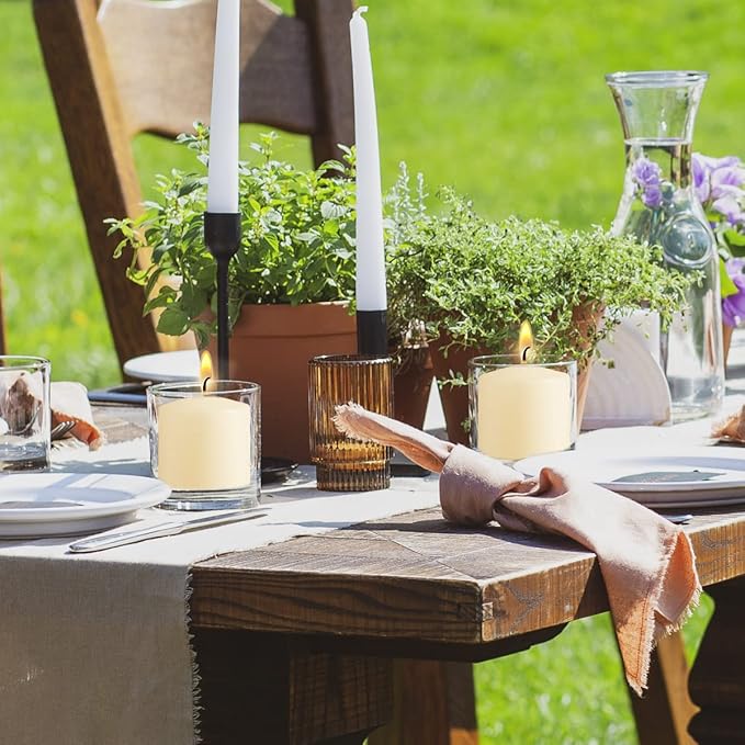 Ivory Votive Candles, 9 Packs Unscented Small Votives for Wedding, Holiday Party, Home Decoration (8 Hour), 1.5" D x 1.25" H