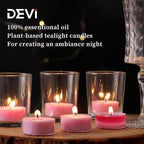 Pure Lavender Scented Tealight Candles, 36 Pack Natural Palm Tea Lights Candles for Home Scented, 4 Hour Small Votives with Natural Essential Oils for Home Aromatherapy, Baby Shower Favors