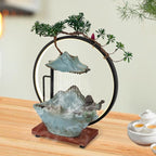 Backflow Incense Holder with Water Fountains and LED Light, Rockery, Maitreya and Plants Perfect for Relaxing or Home Decor (Maitreya)