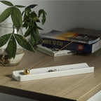 Koville Italian Quarella Engineered Marble Incense Holder, Incense Holders for Sticks, Sturdy Incense Burner Ideal for Meditation and Relaxing, Easy to Clean(Ariete Quarella)