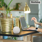 ELLDOO Natural Travertine Incense Holder, Home Decor Handmade Ball Shape Incense Cone Burner for Yoga Meditation SPA Reading, Gray