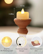 5plots Flameless Candles, 150Pcs Tea Lights Candles Battery Operated, Flameless Tealight Candles, Electric Tea Lights Votive Candles - Ivory - 1.5" x 1.25"- No Flicker
