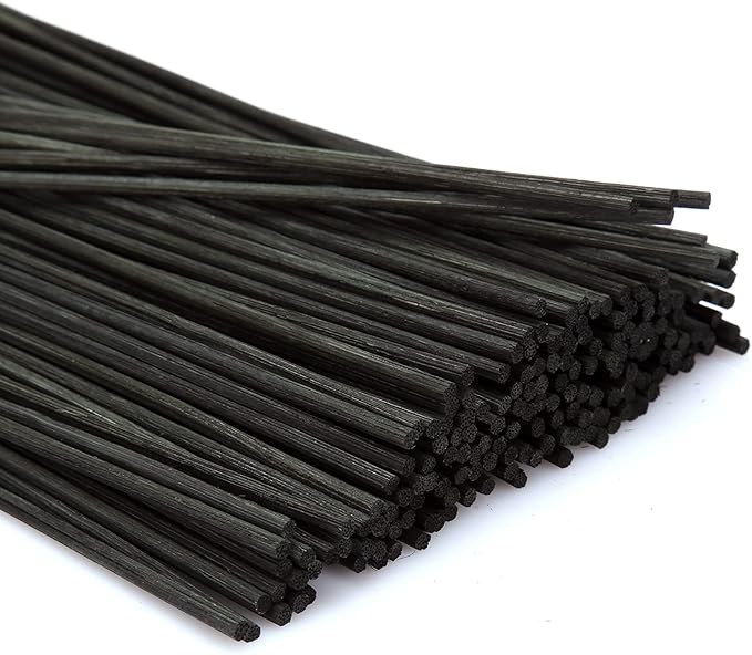 Reed Diffuser Sticks,7.5 Inch Natural Rattan Sticks,Diffuser Refills,Essential Oil Aroma Diffuser Replacements Sticks (Black Color)