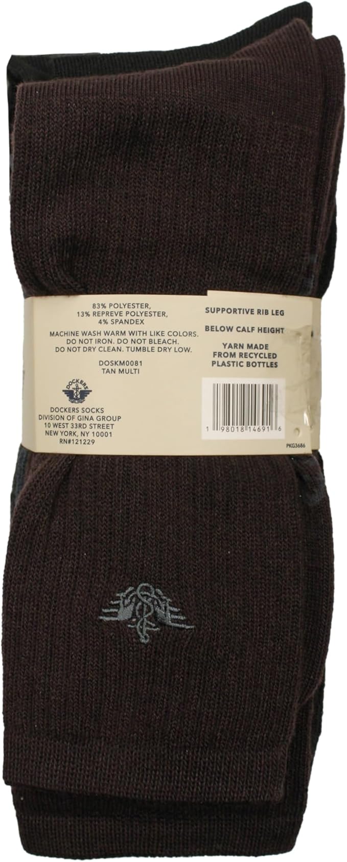 DOCKERS Men's Performance Socks - 3-Pairs and 6-Pairs Athletic and Dress Crew Socks for Men