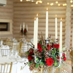 8 Pack Ivory Taper Candles 10 Inch Tall 3/4 Inch Thick Burn 8 Hours