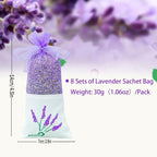 8 Packs Lavender Sachet Bags for Drawers and Closets, Long-Lasting Lavender Scented Sachets Home Fragrance Hanging Closet Air Freshener Oder Eliminator, Smell Goods for House