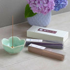 Asayu Japan Traditional Incense Sticks - Purification Set (Sandalwood & White Sage + Sandalwood & Rose), 40gr (Each Scent 20g), for Yoga, Zen Meditation and Relaxation - Traditional Smoke Type