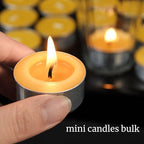 48 Pack Beeswax Tealight Candles Bulk,Pure Natural Bees Wax in Aluminum Shell - 4 Hour Extended Burn Time,Smokeless Tea Light Candles for Home Deco,Table centerpieces