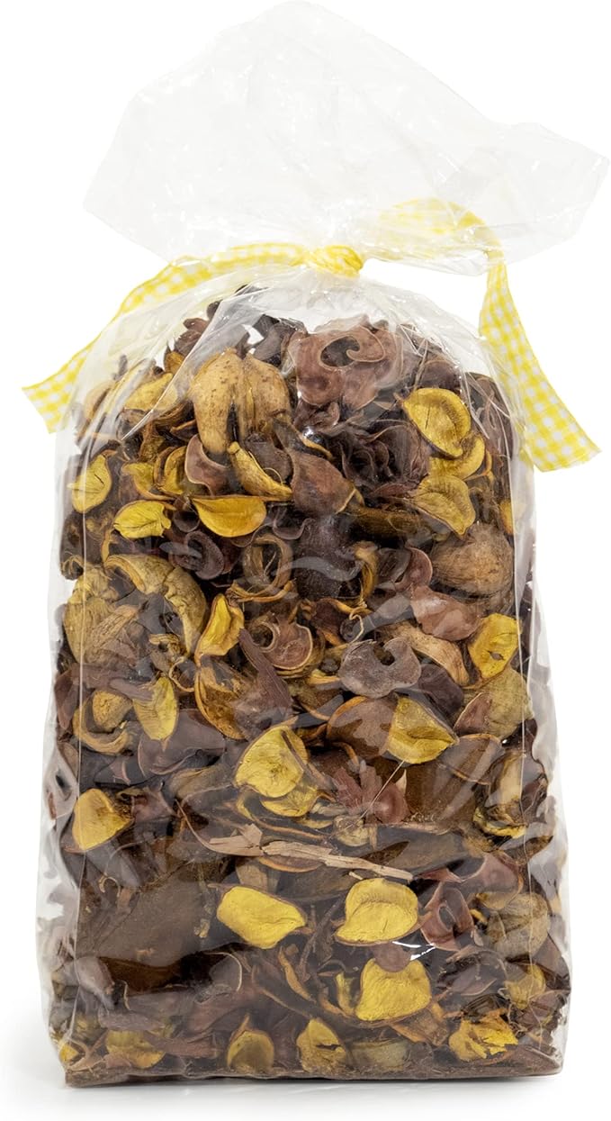 Fragrance Potpourri Bag Home Décor Scents Yuzu, Lemon Zest | Floral Petals Vase & Bowl Filler Decoration (Yellow)