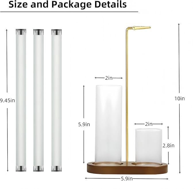 Glass Incense Holder, Incense Sticks Burner Holder with Storage,Hang Upside Down Incense Holder for Sticks with Glass Ash Catcher for Meditation Yoga Spa Room Decor (Retro Color)