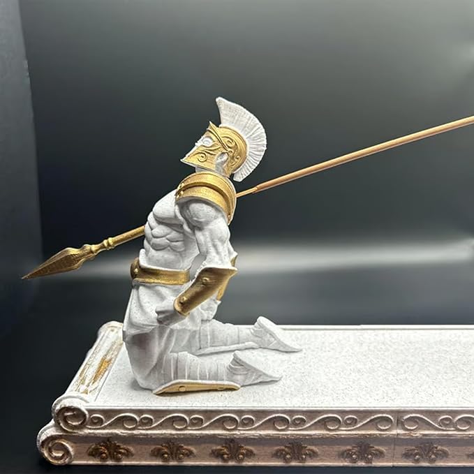 Gladiator Incense Holder - The Fallen Warrior, Funny Incense Burner for Sticks, Indoor/Outdoor Use, Resin Material