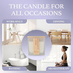 Scented Candle, 7.04 oz Lavender Aromatherapy Candle, Natural Soy Wax with Wooden Wick, Candles for Home, 45 Hours Burn Time, Scented Jar Candle Gifts