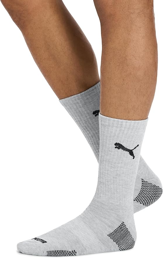 PUMA mens 6 Pack Crew Socks