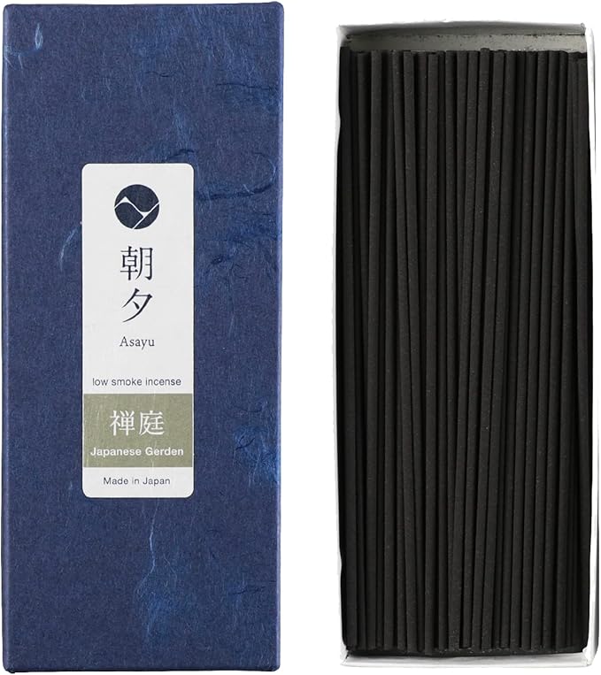 Asayu Japan Incense Sticks with Low Smoke for Morning or Evening Meditation, Relax or Yoga, Made in Japan 40gr - Japanese Zen Garden