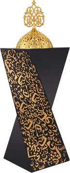 Resin Incense Burner Bakhoor Incense Burner Charcoal Incense Burner Yoga Spa Aromatherapy Office Home Decor Black