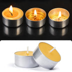 16 Packs Beeswax Tealight Candles,Natural Beeswax Tea Lights Candle in Aluminum Cups,4-5 Hour Burn Time,Unscented Smokeless Candles