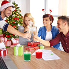 Set of 4 Green Votive Candles for Christmas and St. Patrick's Day, Clear Glass Filled Unscented Soy Wax Candle for Spring Home Decoration and DIY