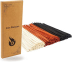 120PCS Reed Diffuser Sticks 7.5in/19CM Diffuser Sticks Diffuser Reeds Replacements Sticks for Home,SPA (Black and Orange and Natural)