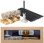 Danilovo Smudging Kit – 5 Palo Santo Sticks, 1 White Sage Smudge Stick, 50 Beeswax Taper Candles & Ceramic Candle Holder Set for Meditation, Cleansing, and Spiritual Practices