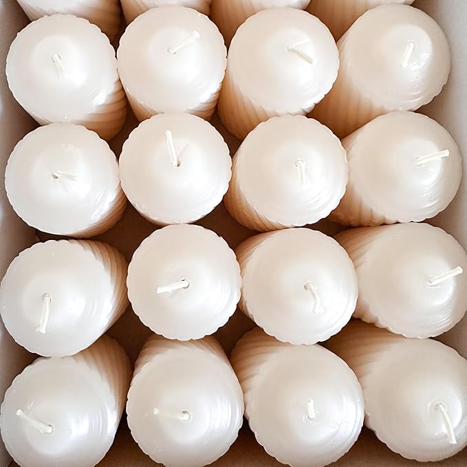 Unscented Votive Candles, Clean-Burning Votive Candles, Long-Lasting 14-16 Hour Burn Time, Ideal for Weddings, Home Décor, Spa, and Events, Made in USA, Box of 120, Ivory