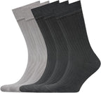 VRD Men’s Dress Socks, Bamboo 5-Pack Mens Socks, Mid Calf Length, Crew Socks Gift for Men Shoe Size 8-13