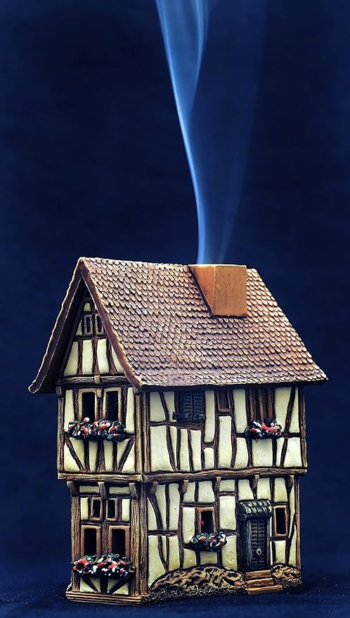 Ceramic Houses Collection - Handmade Miniature of Historic Winery in Bernkastel-Kues, Germany - Candle, Cone Incense Holder R255