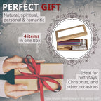 Danilovo Smudging Kit – 5 Palo Santo Sticks, 1 White Sage Smudge Stick, 50 Chakra Colors Beeswax Taper Candles & Ceramic Candle Holder Set for Meditation, Cleansing, and Spiritual Practices